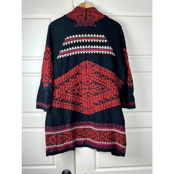 Lucky Brand Red & Black Cardigan - Picture 6 of 8